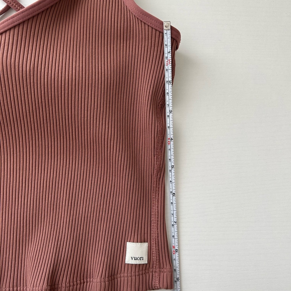 Vuori Ribbed Crop Tank | Berry Color | Ships Next Day - Picture 8 of 10